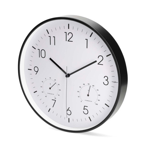 Orologio da parete silenzioso, 300 mm, termometro e igrometro 2