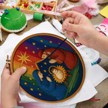 Nativity Embroidery Kit Religious Christmas Craft Set 1