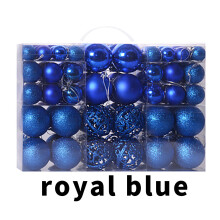 Christmas Balls Plastic Shatterproof 100 Pieces Blue