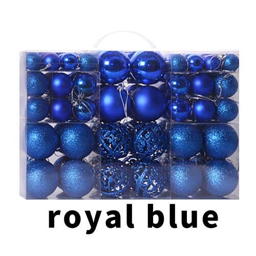 Christmas Balls Plastic Shatterproof 100 Pieces Blue