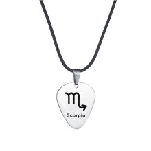 Men's Stainless Steel Scorpio Zodiac Pendant Necklace