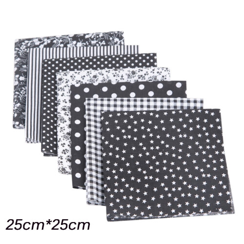 Patchwork Fabric Bundle Soft Quilting Squares 7 pcs