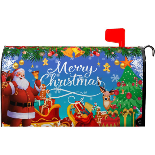 Magnetic Christmas Mailbox Cover Snowflake Deer Design