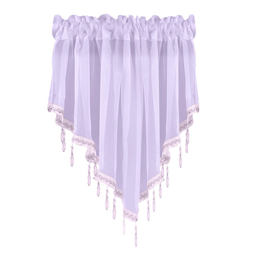 Solid Color Triangle Valance 52x24 inch Rod Pocket