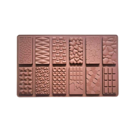 Chocolate Mold Silicone Bar Mold 12 Cavities