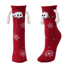 Christmas Socks Holding Hands Magnetic Couple Long Socks