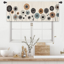 Dandelion Kitchen Curtain Valance Farmhouse Vintage 54x18
