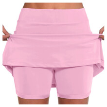 Women's tennis golf skorts with inner shorts pink XXXL