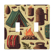 Double Toggle Wall Plate Light Switch Cover 2 Gang