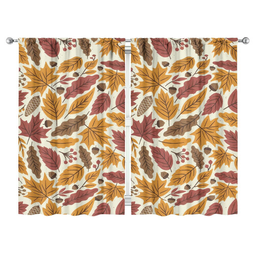 Kitchen Curtains Fall Harvest Plaid Pumpkins Sunflower