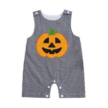 Halloween Romper for Baby Boy and Girl Black Pumpkin Print
