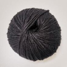 Crochet wool yarn black 30% wool 70% acrylic 1 roll