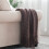 Navy knitted throw blanket 60 x 80 inches 1