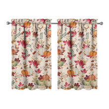 Kitchen Curtains Set of 2 Rustic Fall Thanksgiving