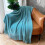 Knitted Throw Blanket with Tassels Bubble Texture 50x60 1
