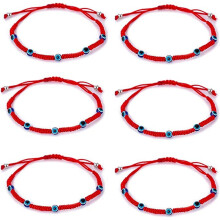 Red Black Kabbalah Evil Eye Charm Bracelet Adjustable