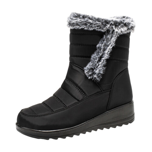 Women's Winter Snow Boots Black Size 7
