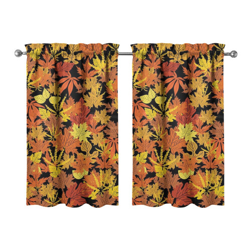 Kitchen Curtains Fall Harvest Plaid Pumpkins Sunflower