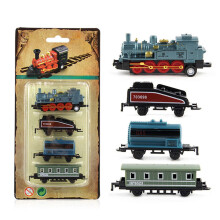 Electric Train Toy Set Alloy Locomotive with 3 Carriages