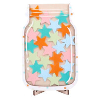 Wooden Star Reward Jar with 25 Magnetic Stars