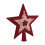 Velvet Glitter Star Tree Topper Red Silver 7.87 inch 1