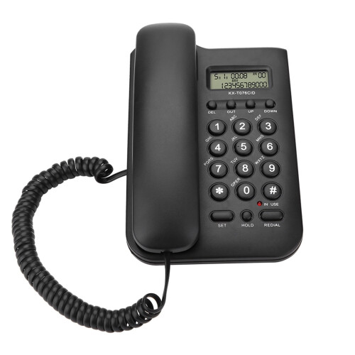 Wall-Mountable Landline Phone for Home Office Hotel Bathroom