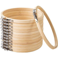 Embroidery Hoop Bamboo Wooden 5 Inch 12PCS
