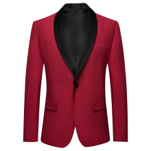 Boys Formal Jacket Solid Red Slim Fit Winter Coat for 6-7
