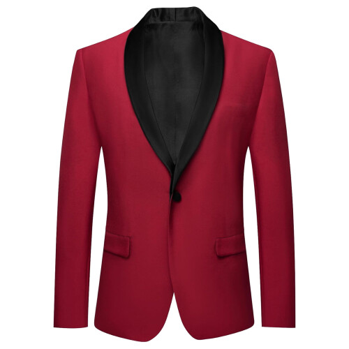 Boys Formal Jacket Solid Red Slim Fit Winter Coat for 6-7