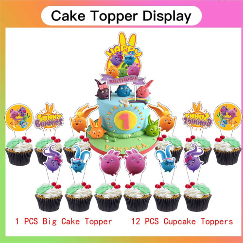 Sunny Bunnies cake topper set 6 pieces 2
