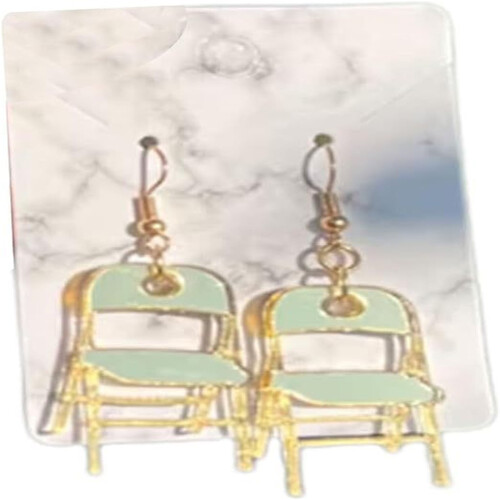 Chair-shaped earrings and necklace set