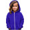 Kids Sweatshirt Long Sleeve Solid Color Zip Hoodie Blue 4