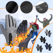 Winter Gloves Touchscreen Water-Resistant Windproof Thermal