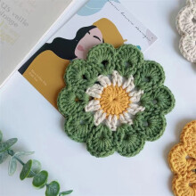 Crochet cotton lace placemats set of 6, 4.3 inches