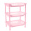 Plastic 3-Tier Rectangular Storage Rack Pink 1