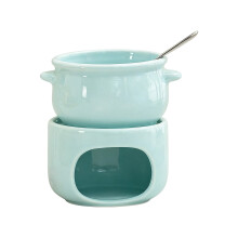 Ceramic Fondue Mug with Candle Holder 1 pc