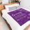 Purple flannel throw blanket 50x60 inches 5