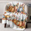 Flannel Fleece Throw Blanket Orange Maple Leaf 50x60 in 1