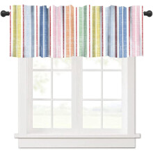 Kitchen Valance Striped Abstract Pastel 54x18 inch
