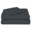 Dark Gray King Bed Sheet Set Plain Woolen Four-Piece 1