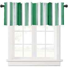 Striped Valance Curtain Retro Green Cane Stripe 54x18 Inch