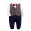 Baby Boy Cotton Romper Set Long Sleeve Bow Tie Jumpsuit 1