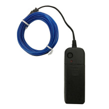 Blue Flexible EL Wire String with USB Controller 5m