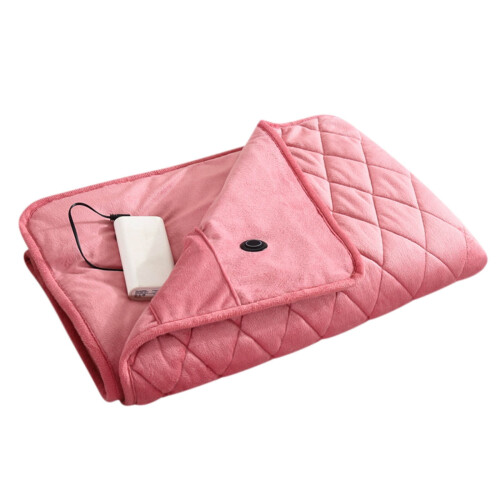 USB Heated Shawl Plush Electric Blanket 3 Heat Settings