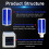 4pcs Solar Lights Outdoor, Waterproof Driveway Markers Reflective, Warning Flash Light with 2 Lighting Modes 3