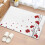 Red Flower Petals Rectangle Rug 2x3ft Abstract Stripe Design 1