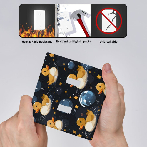 Double Toggle Wall Plate Light Switch Cover 2 Gang 2