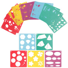 Art Stencils for Kids Hollow Pattern Washable Flexible 20