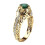Simulated Emerald Green Zircon Ring Women Size 9 1