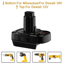 Battery Adapter for DeWalt 20V and Milwaukee M18 to